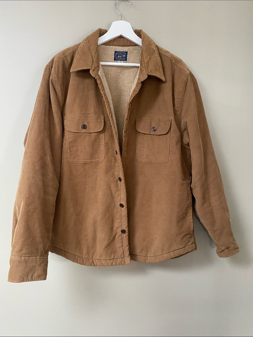 J. CREW SHERPA LINED CORDUROY CHORE JACKET size large - Picture 2 of 8